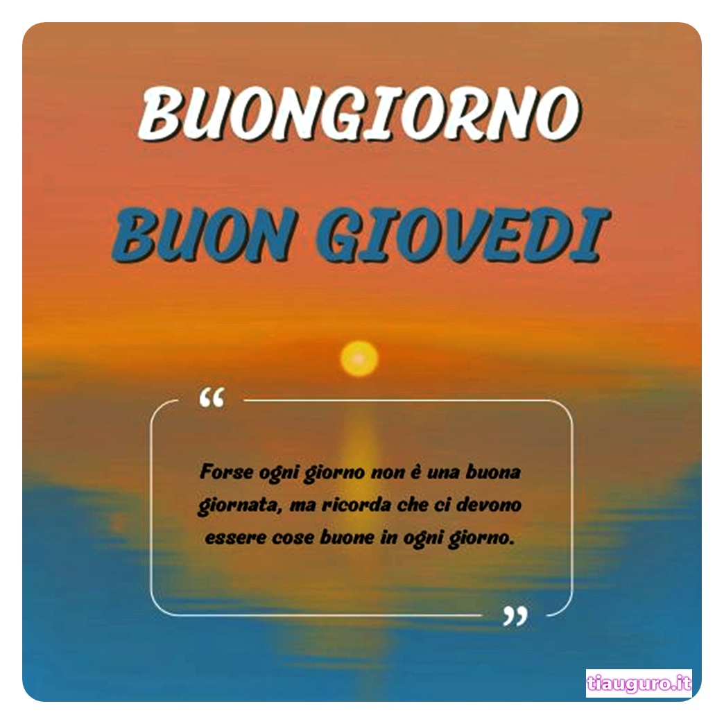 Immagini Buon Giovedì