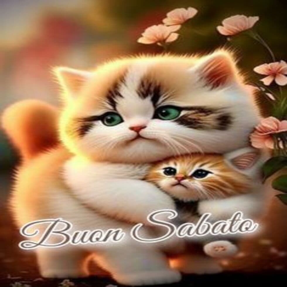 Immagini buongiorno con gatti
